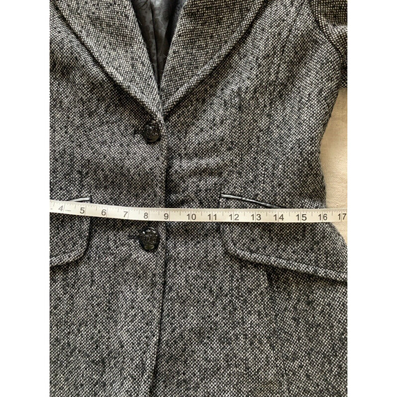 Guess Los Angeles 1981 Blazer Womens Small Leather Trim Wool Hipster Sports Coat - Picture 13 of 16